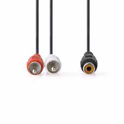 Nedis CAGB24020BK02 câble audio 0,2 m RCA 2 x RCA Noir