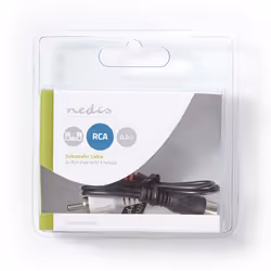 Nedis CAGB24020BK02 câble audio 0,2 m RCA 2 x RCA Noir