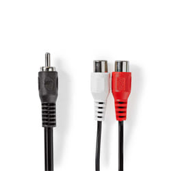 Nedis CAGB24010BK02 câble audio RCA 2 x RCA Noir