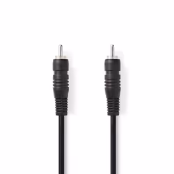 Nedis CAGB24170BK20, RCA, RCA, Acier plaqué de cuivre (ccs), 2 m, Noir