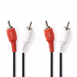 Nedis CAGB24200BK30, 2 x RCA, Mâle, 2 x RCA, Mâle, 3 m, Noir