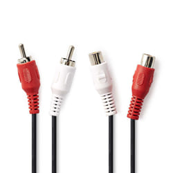 Nedis CAGB24205BK20 câble audio 2 m 2 x RCA Noir