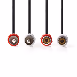 Nedis CAGB24205BK20 câble audio 2 m 2 x RCA Noir