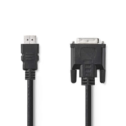 Nedis CCGB34800BK20 câble vidéo et adaptateur 2 m HDMI Type A (Standard) DVI-D Noir