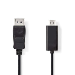 Nedis CCGB37100BK20 câble vidéo et adaptateur 2 m DisplayPort HDMI Type A (Standard) Noir