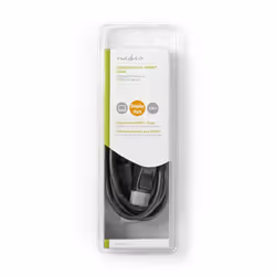 Nedis CCGB37100BK20 câble vidéo et adaptateur 2 m DisplayPort HDMI Type A (Standard) Noir