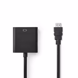 Nedis CCGB34900BK02, 0,2 m, HDMI Type A (Standard), VGA (D-Sub) + 3,5 mm, Femelle, Femelle, Droit