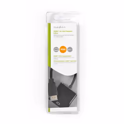 Nedis CCGB34900BK02 câble vidéo et adaptateur 0,2 m HDMI Type A (Standard) VGA (D-Sub) + 3,5 mm Noir