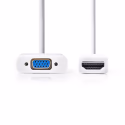 Nedis CCGB34900WT02 câble vidéo et adaptateur 0,2 m VGA (D-Sub) HDMI Type A (Standard) Blanc