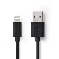 Nedis CCGB39300BK10 câble Lightning 1 m Noir