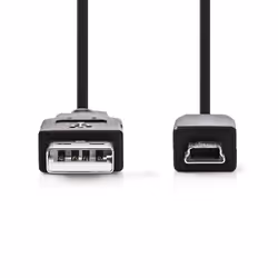 Nedis CCGB60300BK20 câble USB 2 m USB 2.0 USB A Noir