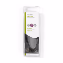 Nedis CCGB60500BK20 câble USB 2 m USB 2.0 USB A USB B Noir
