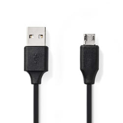 Nedis CCGB60510BK10 câble USB 1 m USB 2.0 USB A Micro-USB B Noir