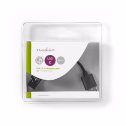 Nedis CCGB60600BK01 câble USB 0,1 m USB 2.0 USB C USB A Noir
