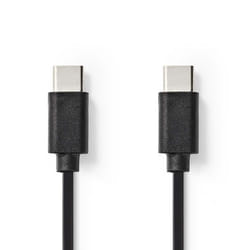 Nedis CCGB60700BK10 câble USB 1 m USB 2.0 USB C Noir