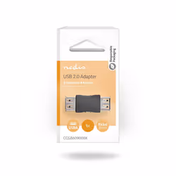 Nedis CCGB60900BK changeur de genre de câble USB-A Noir