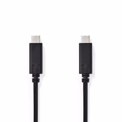 Nedis CCGB64700BK10, 1 m, USB C, USB C, USB 3.2 Gen 1 (3.1 Gen 1), 480 Mbit/s, Noir