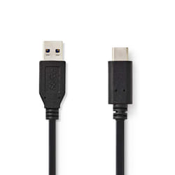 Nedis CCGB61650BK10 câble USB 1 m USB 3.2 Gen 2 (3.1 Gen 2) USB C USB A Noir