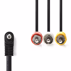 Nedis CVGB22400BK10 câble audio 1 m 3,5mm 3 x RCA Noir