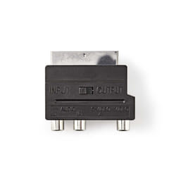 Nedis CVGB31902BK Câble SCART 3 x RCA Noir