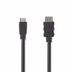 Nedis CVGB34500BK20, 2 m, HDMI Type A (Standard), HDMI Type C (Mini), Compatibilité 3D, Noir