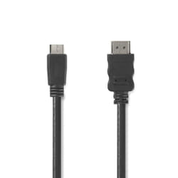 Nedis CVGB34500BK20 câble HDMI 2 m HDMI Type A (Standard) HDMI Type C (Mini) Noir
