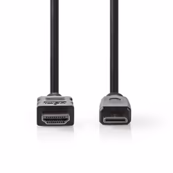 Nedis CVGB34500BK20 câble HDMI 2 m HDMI Type A (Standard) HDMI Type C (Mini) Noir