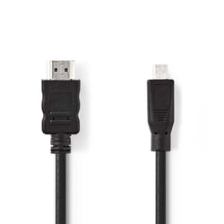 Nedis CVGB34700BK20 câble HDMI 2 m HDMI Type A (Standard) HDMI Type D (Micro) Noir