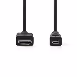 Nedis CVGB34700BK20 câble HDMI 2 m HDMI Type A (Standard) HDMI Type D (Micro) Noir