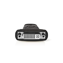 Nedis CVGB34910BK changeur de genre de câble HDMI Type A (Standard) DVI-D Noir, Acier inoxydable