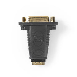 Nedis CVGB34911BK changeur de genre de câble HDMI Type A (Standard) DVI-D Noir, Or