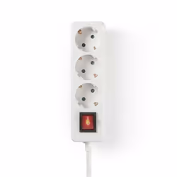 Nedis EXSO315F2WT, Intérieure, IP20, Blanc, 3 sortie(s) CA, 230 V, 3680 W