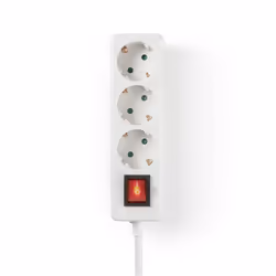 Nedis EXSO315F2WTB, 1,5 m, Intérieure, Blanc, 3 sortie(s) CA, 1 pièce(s)