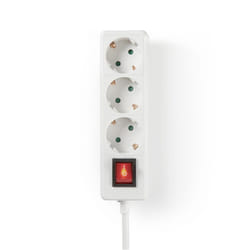 Nedis EXSO315F2WTB multiprise 1,5 m 3 sortie(s) CA Intérieure Blanc