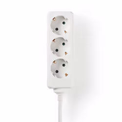 Nedis EXSO330F1WT, 3 m, Intérieure, IP20, Blanc, 3 sortie(s) CA, 230 V