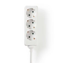 Nedis EXSO330F1WT multiprise 3 m 3 sortie(s) CA Intérieure Blanc