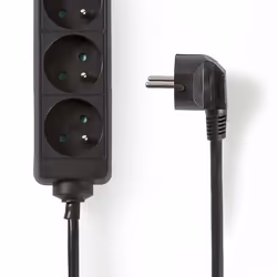 Nedis EXSO615E1BK multiprise 6 sortie(s) CA Intérieure Noir