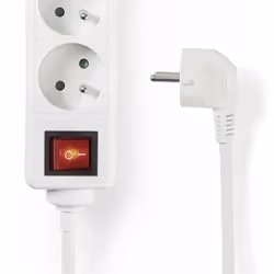Nedis EXSO615E2WT multiprise 6 sortie(s) CA Intérieure Blanc