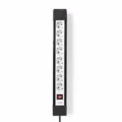 Nedis EXSO830F1PRO, 3 m, Intérieure, IP20, Noir, Blanc, 8 sortie(s) CA, 230 V