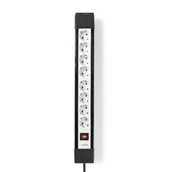 Nedis EXSO830F1PRO multiprise 3 m 8 sortie(s) CA Intérieure Noir, Blanc