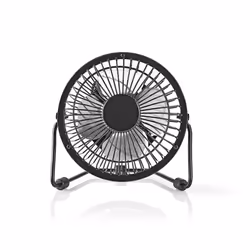 Nedis FNDK1BK10, Ventilateur à lame domestique, Noir, Table, Métal, 10 cm, 1 m