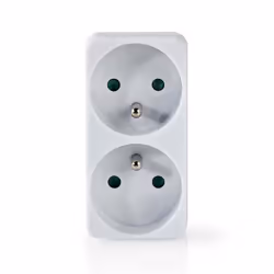 Nedis PSSPL200C2WT, Intérieure, Blanc, 2 sortie(s) CA, 230 V, 3500 W, 16 A