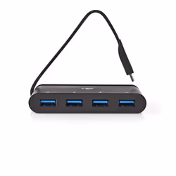 Nedis TCARF200BK hub & concentrateur USB 3.2 Gen 1 (3.1 Gen 1) Type-C Noir