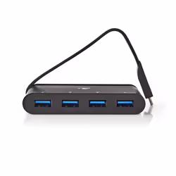 Nedis TCARF200BK hub & concentrateur USB 3.2 Gen 1 (3.1 Gen 1) Type-C Noir