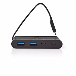 Nedis TCARF250BK hub & concentrateur USB 3.2 Gen 1 (3.1 Gen 1) Type-C Noir
