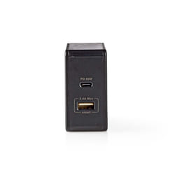 Nedis WCPD45W100BK chargeur d'appareils mobiles Universel Noir USB Intérieure