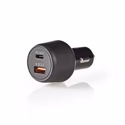 Nedis CCPD30W100BK chargeur d'appareils mobiles Smartphone Noir Allume-cigare Charge rapide Auto
