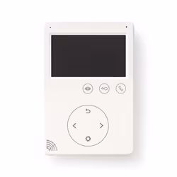 Nedis DOORP15CWT, 10,9 cm (4.3"), 480 x 272 pixels, Blanc, IP53, CMOS, 100 - 240 V