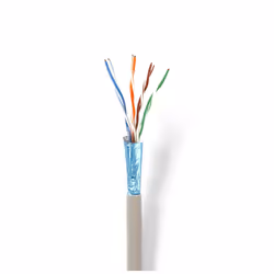 Nedis CCBGFTP6GY100 câble de réseau Gris 100 m Cat6 F/UTP (FTP)