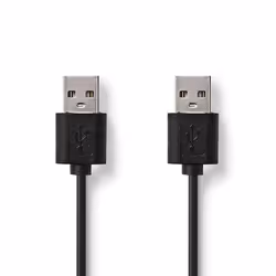 Nedis CCGT60000BK20 câble USB 2 m USB 2.0 USB A Noir